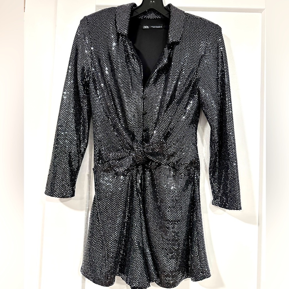 Sparkly Metallic Sequined Romper